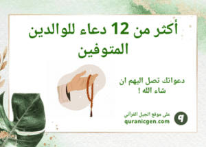 أكثر من 12 دعاء للوالدين المتوفين
